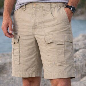 Hook & Tackle Khaki Cargo Shorts Men’s Size 34 Utility Outdoor Fishing READ